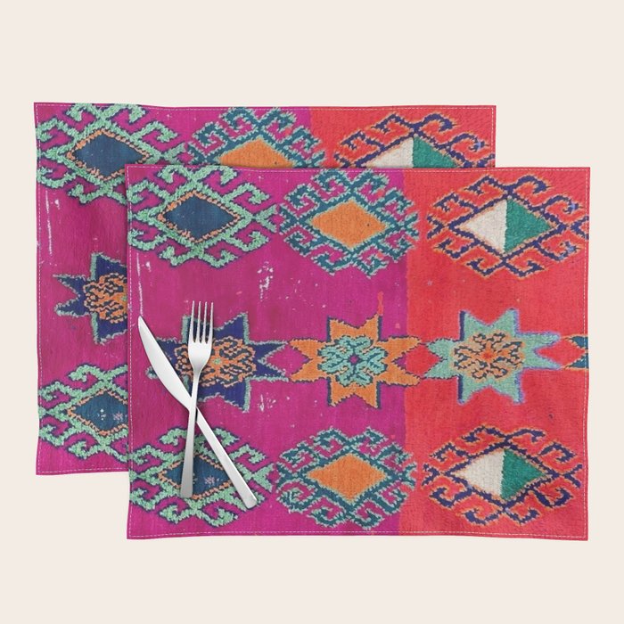 Moroccan Traditional Carpet Artwork Placemat Gallery Image 1