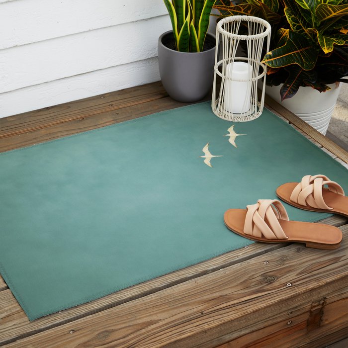 Two Birds Outdoor Rug Gallery Image 2