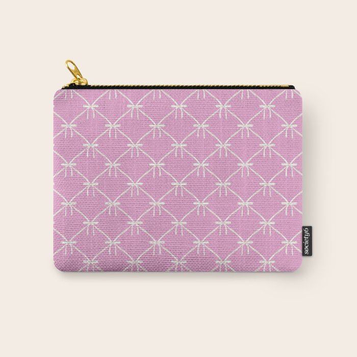 Bows & Ribbons Pattern LIII Y2K Fuchsia Pink Carry All Pouch Gallery Image 1