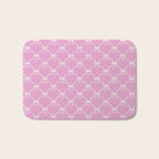 Bows & Ribbons Pattern LIII Y2K Fuchsia Pink Bath Mat Gallery Image 1