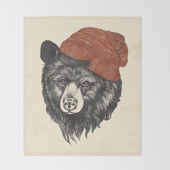 the bear Throw Blanket Gallery Image 2