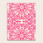 Hot Pink & Soft Cream Folk Art Pattern Notebook Gallery Image 4
