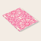 Hot Pink & Soft Cream Folk Art Pattern Notebook Gallery Image 2