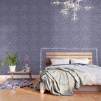 Playful strokes #3 / Beige on Blue Wallpaper Gallery Image 3