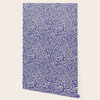Playful strokes #3 / Beige on Blue Wallpaper Gallery Image 2