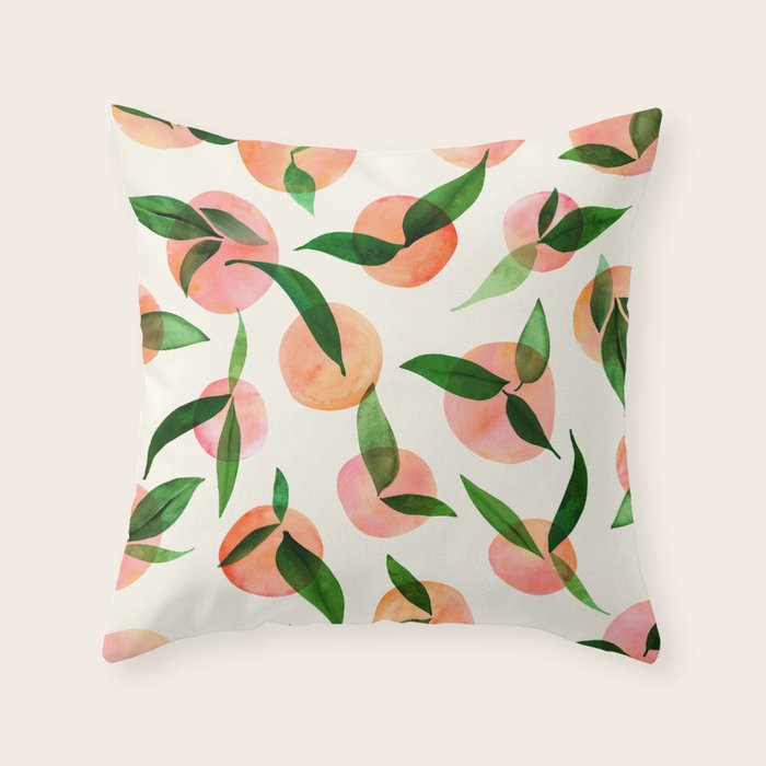 Abstract Summer Fruit Pattern Throw Pillow Gallery Image 6