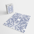 Leaves indigo fantasy tiled 4 Jigsaw Puzzle Gallery Image 2
