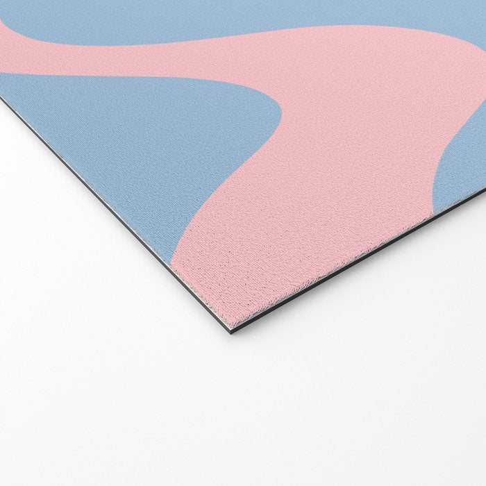 Pastel Pink and Light Blue Retro Liquid Swirl Abstract 2 Welcome Mat Gallery Image 2