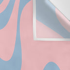 Pastel Pink and Light Blue Retro Liquid Swirl Abstract 2 Wall Tapestry Gallery Image 3