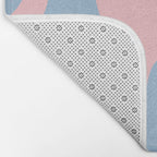 Pastel Pink and Light Blue Retro Liquid Swirl Abstract 2 Bath Mat Gallery Image 2