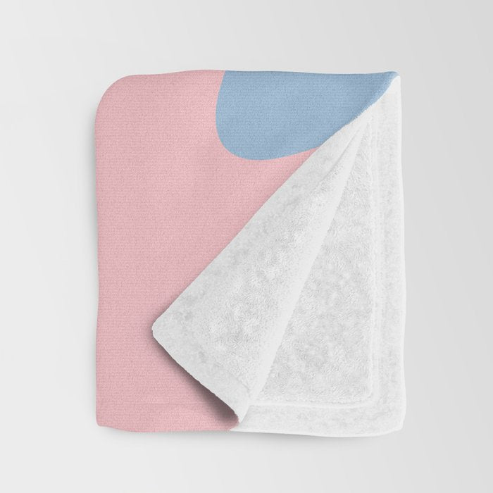 Pastel Pink and Light Blue Retro Liquid Swirl Abstract 2 Throw Blanket Gallery Image 3