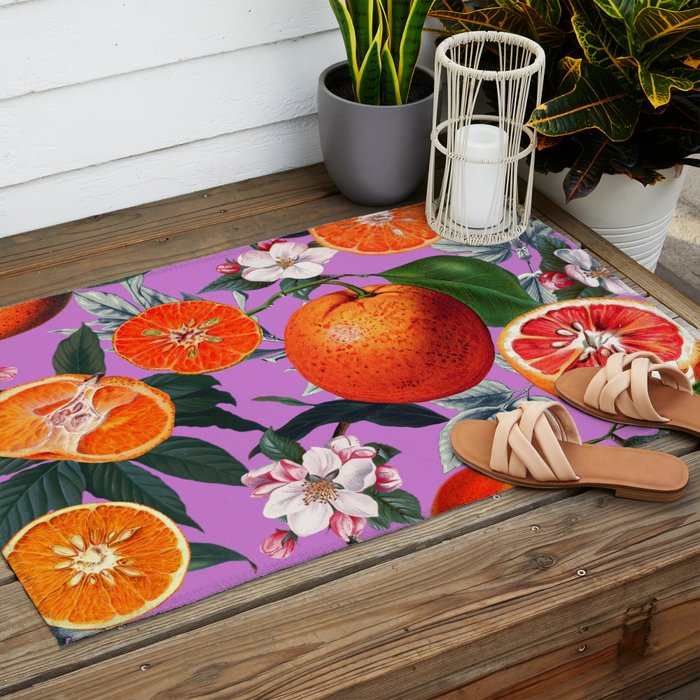 Vintage Fruit Pattern X Outdoor Rug Gallery Image 2