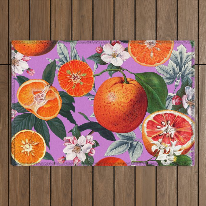 Vintage Fruit Pattern X Outdoor Rug Gallery Image 1