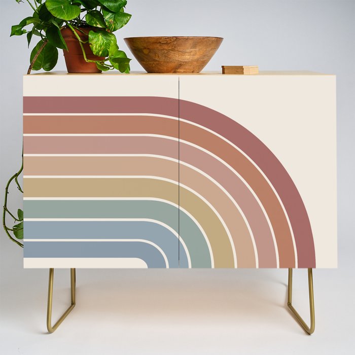 Gradient Arch XXIV Earthy Mid Century Modern Rainbow Credenza Gallery Image 1