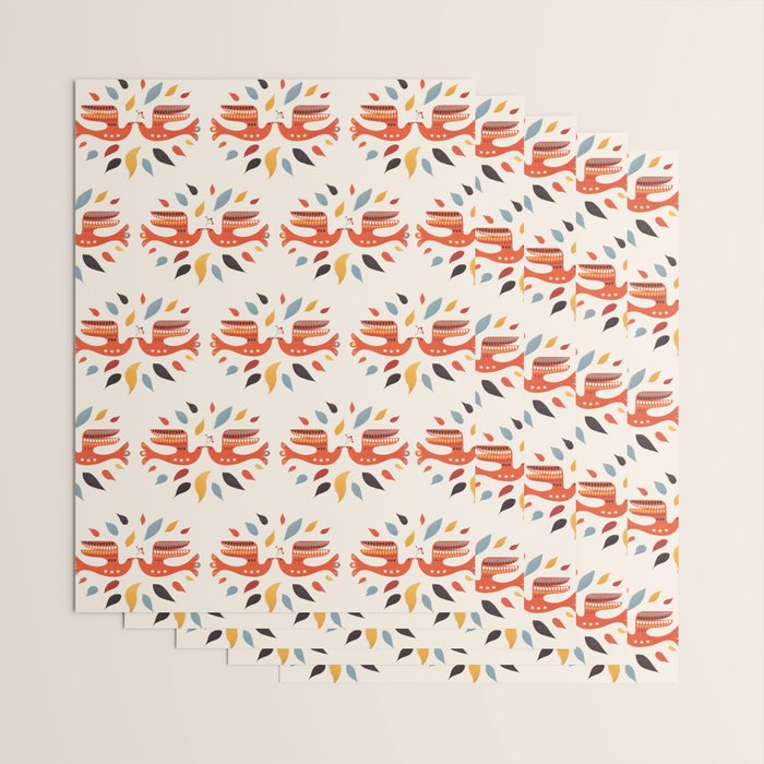 A Pair Of Festive Birds Wrapping Paper Gallery Image 3