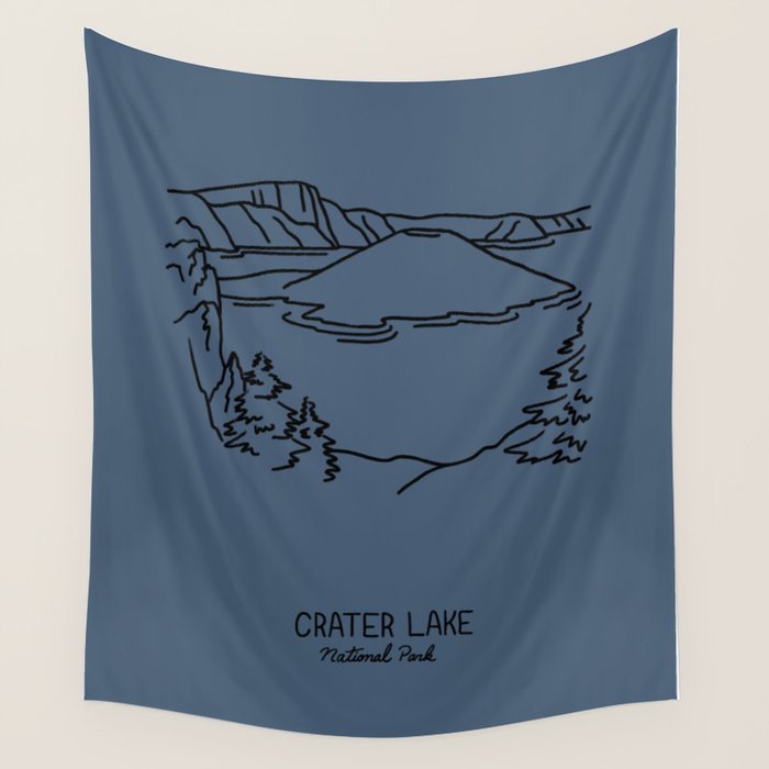 Crater Lake National Park Wall Tapestry Gallery Image 1