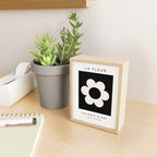 La Fleur | 06 - Retro Floral Print Black And White Flower Mini Art Print Gallery Image 2
