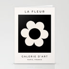 La Fleur | 06 - Retro Floral Print Black And White Flower Stationery Card Gallery Image 2