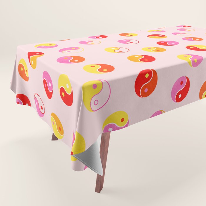 Ying Yang Bright Pattern Tablecloth Gallery Image 1