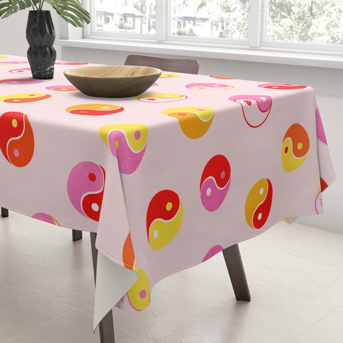 Ying Yang Bright Pattern Tablecloth Gallery Image 3