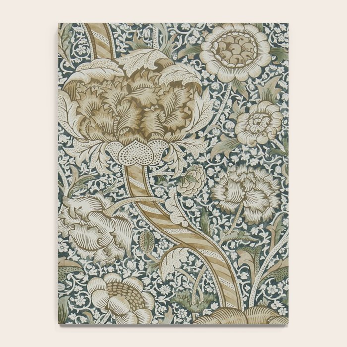 William Morris Wandle Forest Mustard Green Gold Vintage Pattern Notebook Gallery Image 4