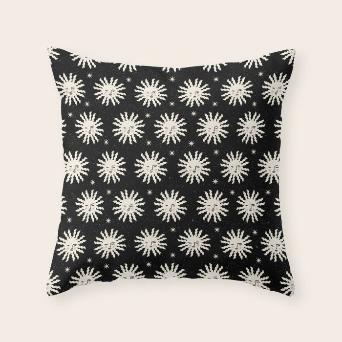 Sunshine in Space Throw Pillow Gallery Image 1