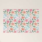 Just Peachy Floral Blooms Welcome Mat Gallery Image 1