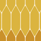 Minimalist Geometric Long Honeycomb Two-Toned Pattern in Light and Dark Mustard Coffee Mug Gallery Image 2