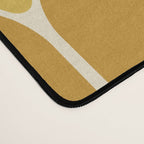 Minimalist Geometric Long Honeycomb Two-Toned Pattern in Light and Dark Mustard Desk Mat Gallery Image 4