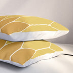 Minimalist Geometric Long Honeycomb Two-Toned Pattern in Light and Dark Mustard Pillow Sham Gallery Image 3