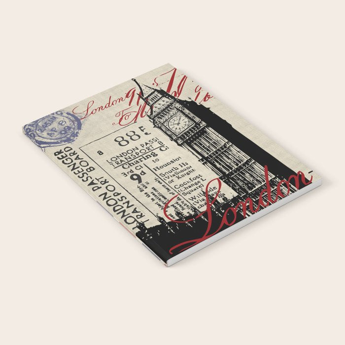 London Great Britain Big Ben Flag Collage Notebook Gallery Image 2