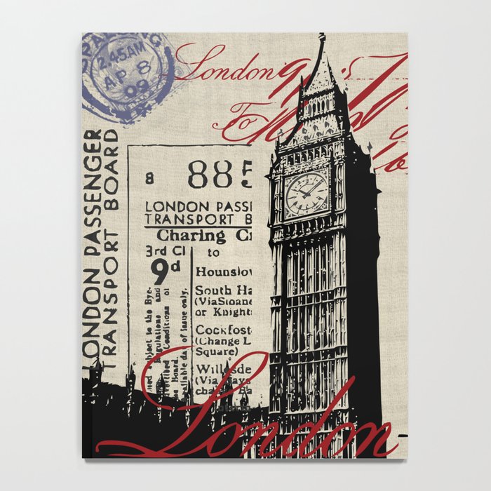 London Great Britain Big Ben Flag Collage Notebook Gallery Image 4