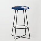 Cheerful twinkle Christmas star blue Stool Gallery Image 1