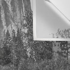 Cathedral Rocks and Reflections, Yosemite black and white photograph by Charles Leander Weed Wall Tapestry Gallery Image 3