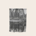 Cathedral Rocks and Reflections, Yosemite black and white photograph by Charles Leander Weed Wall Hanging Gallery Image 1