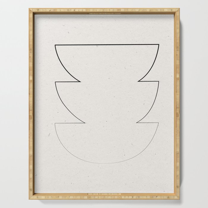 Minimalist Line Geometric Serving Tray Gallery Image 1