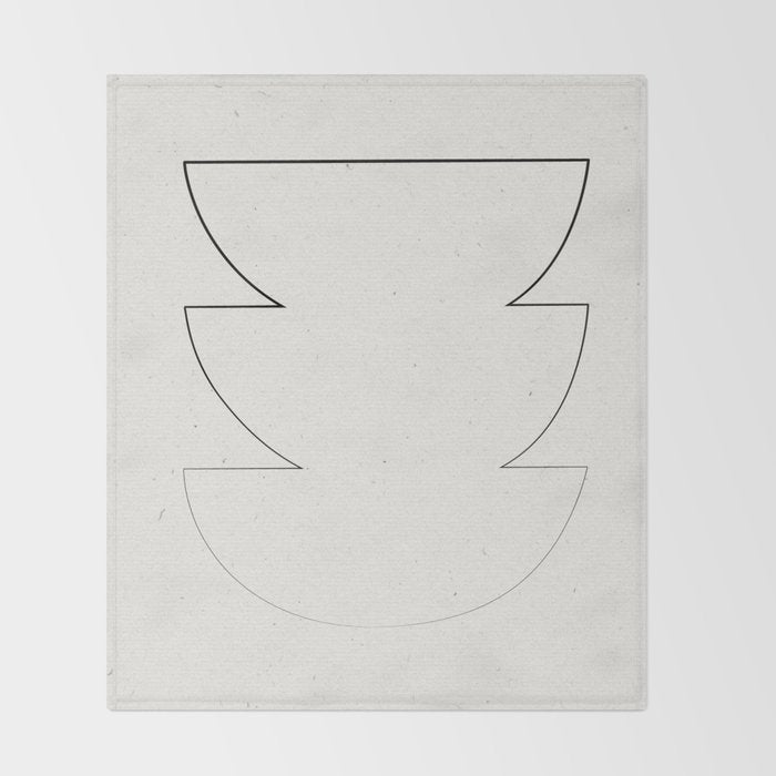 Minimalist Line Geometric Throw Blanket Gallery Image 2