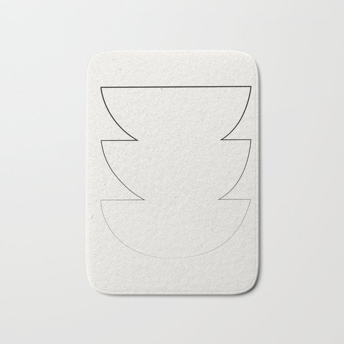 Minimalist Line Geometric Bath Mat Gallery Image 1