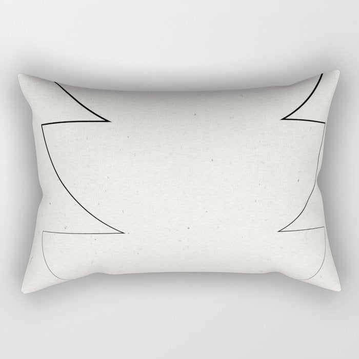Minimalist Line Geometric Rectangular Pillow Gallery Image 2