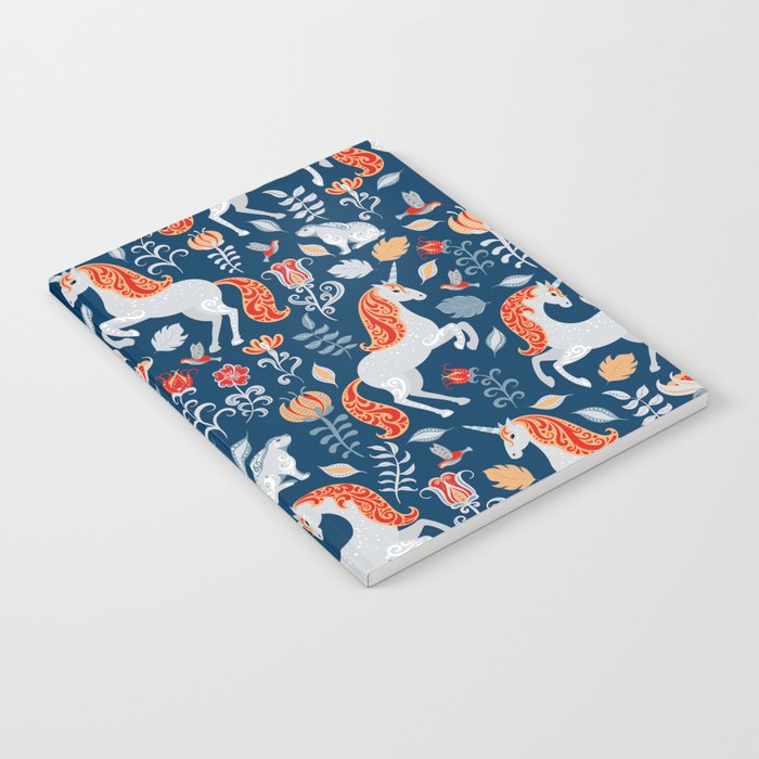 Magical Medieval Unicorn Botanical Notebook Gallery Image 1