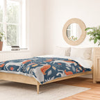 Magical Medieval Unicorn Botanical Duvet Cover Gallery Image 2