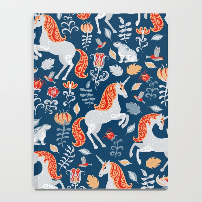 Magical Medieval Unicorn Botanical Notebook Gallery Image 4