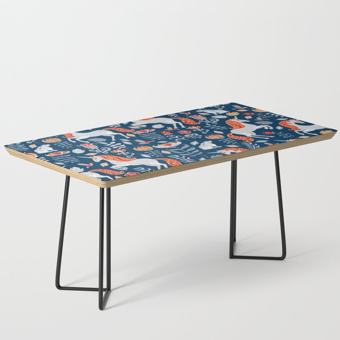 Magical Medieval Unicorn Botanical Coffee Table Gallery Image 1