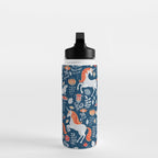 Magical Medieval Unicorn Botanical Water Bottle Gallery Image 3