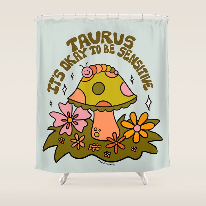 Taurus Caterpillar Shower Curtain Gallery Image 1