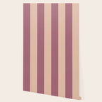 Dusty Rose Striped Wallpaper Gallery Image 2