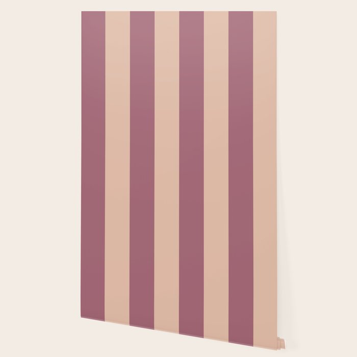 Dusty Rose Striped Wallpaper Gallery Image 2