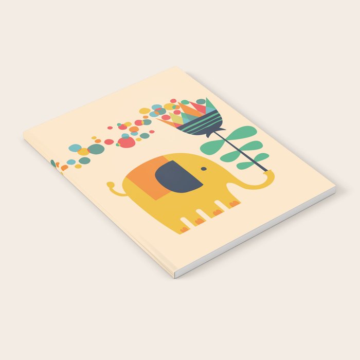 Elephant with giant flower Notebook Gallery Image 2