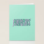 Wavy Aquarius Stationery Card Gallery Image 2