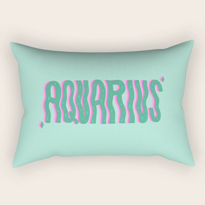 Wavy Aquarius Rectangular Pillow Gallery Image 2